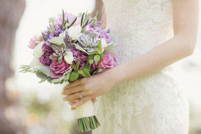 Romantic Purple, Ivory + Gray Wedding at La Venta Inn / Figlewicz Photography