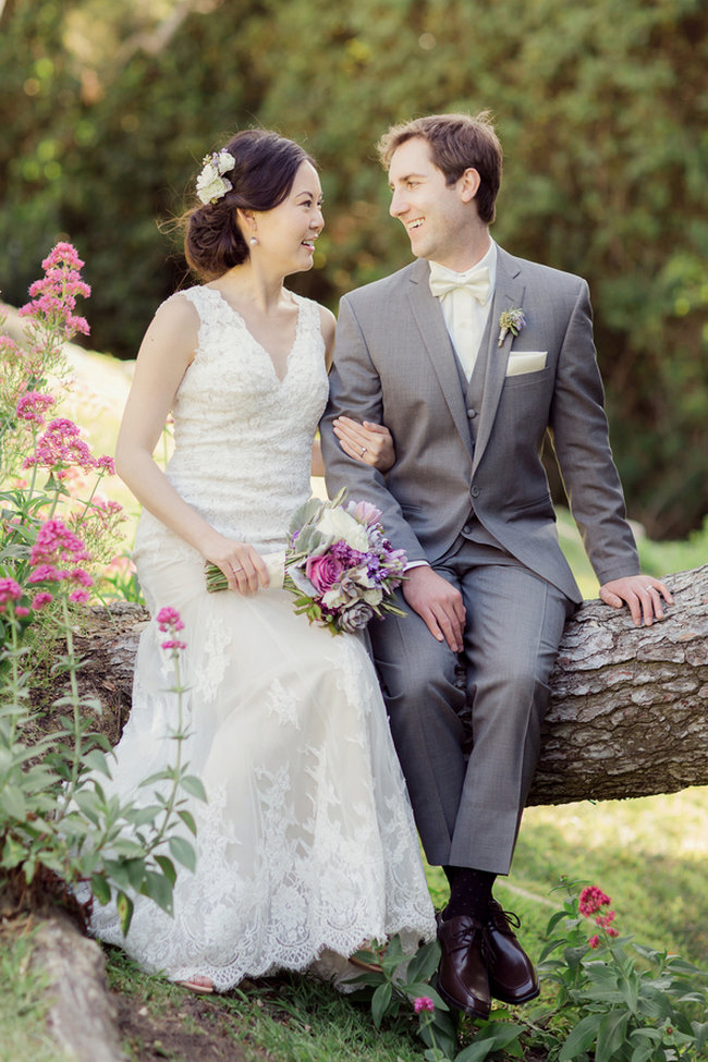 Romantic Purple, Ivory + Gray Wedding at La Venta Inn / Figlewicz Photography