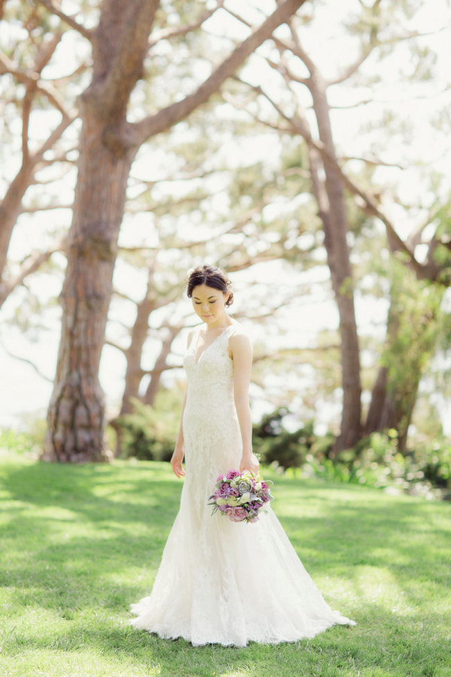 Romantic Purple, Ivory + Gray Wedding at La Venta Inn / Figlewicz Photography