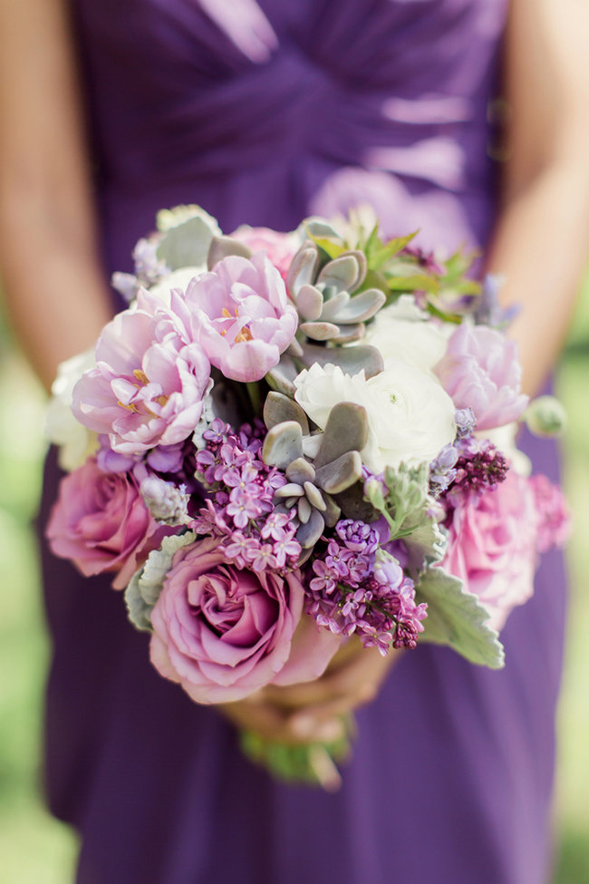 Romantic Purple, Ivory + Gray Wedding at La Venta Inn / Figlewicz Photography