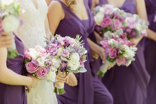 Romantic Purple, Ivory + Gray Wedding at La Venta Inn / Figlewicz Photography