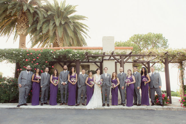 Romantic Purple, Ivory + Gray Wedding at La Venta Inn / Figlewicz Photography