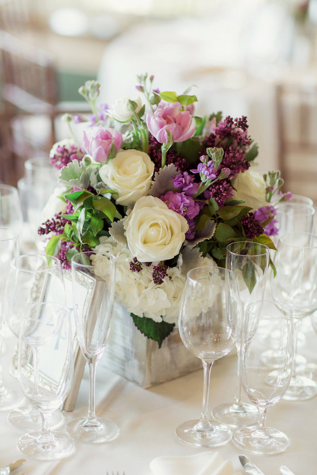 Romantic Purple, Ivory + Gray Wedding at La Venta Inn / Figlewicz Photography