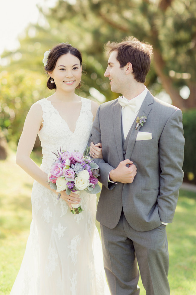 Romantic Purple, Ivory + Gray Wedding at La Venta Inn / Figlewicz Photography