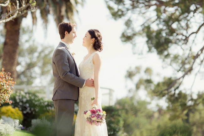 Romantic Purple, Ivory + Gray Wedding at La Venta Inn / Figlewicz Photography