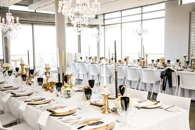 Classic Elegant Gold Black White Wedding - Nikki Meyer Photography