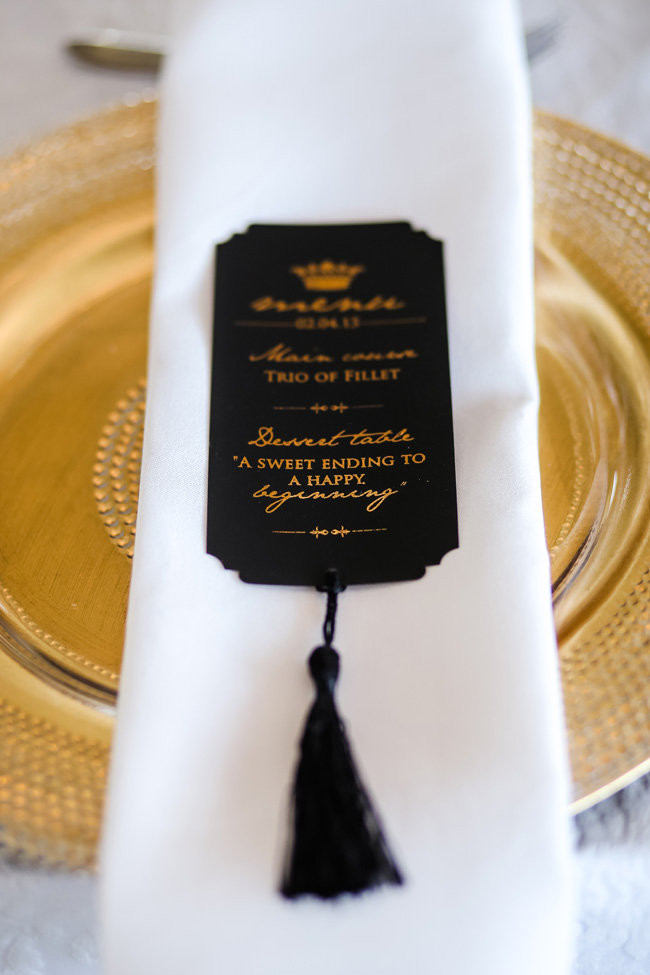 Classic Elegant Gold Black White Wedding - Nikki Meyer Photography