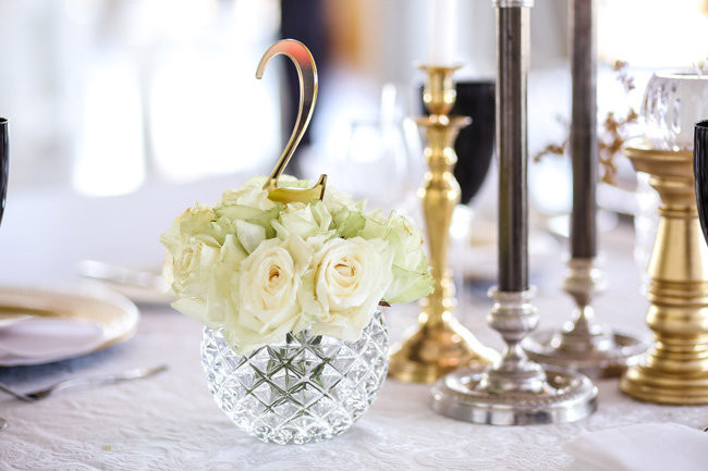 Classic Elegant Gold Black White Wedding - Nikki Meyer Photography