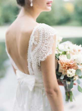 Chic Romantic Wedding Dress by Anna Campbell Gossamer Collection. Judy Pak Photography