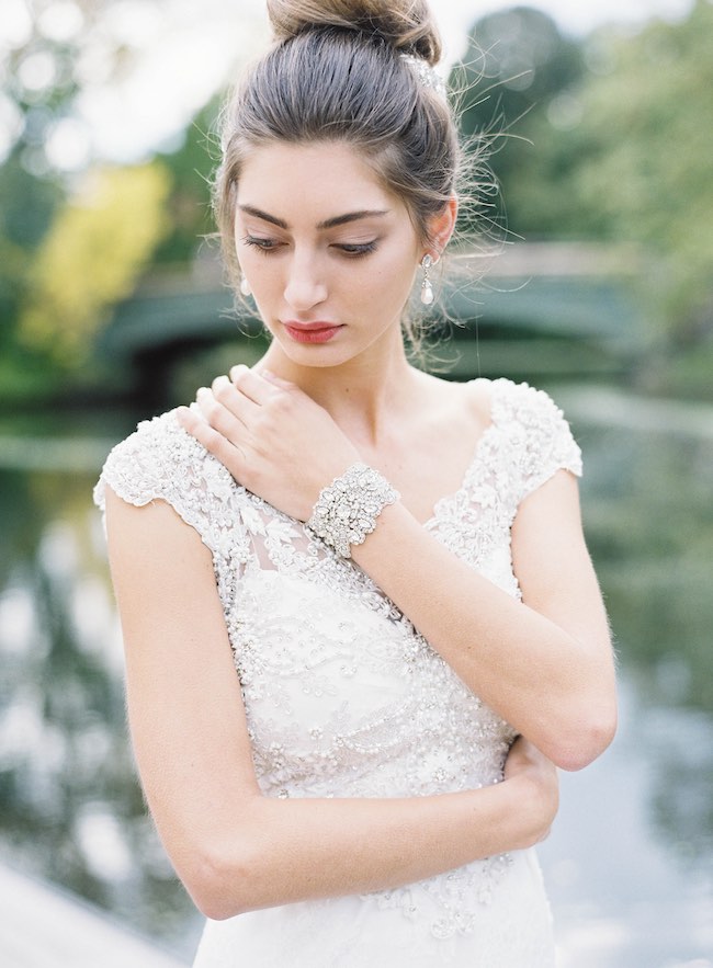 Chic Romantic Wedding Dress by Anna Campbell Gossamer Collection. Judy Pak Photography