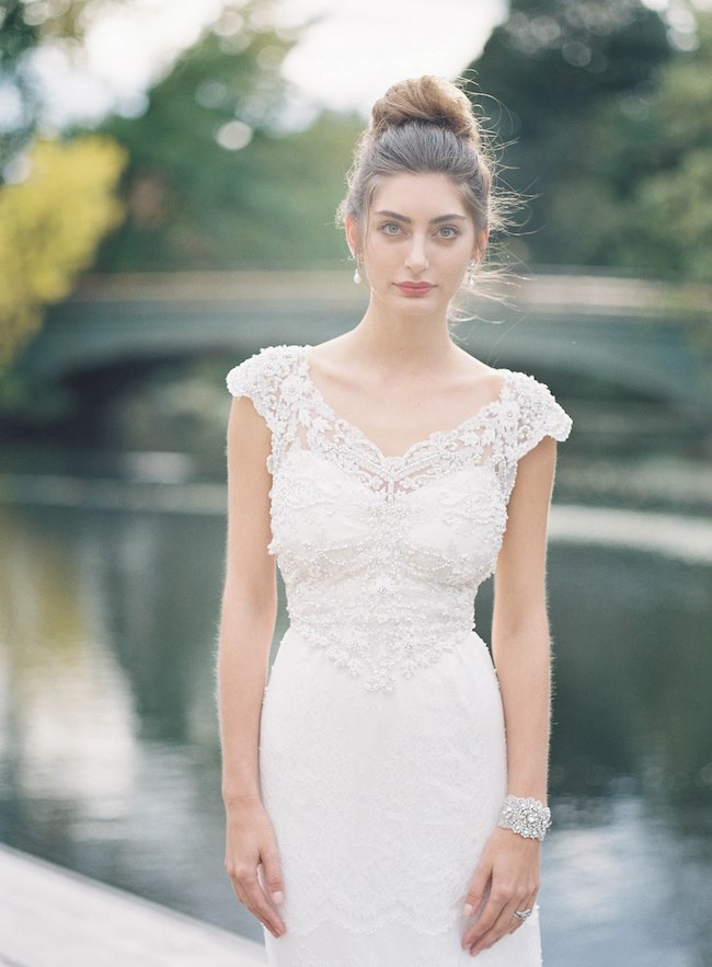 Chic Romantic Wedding Dress by Anna Campbell Gossamer Collection. Judy Pak Photography