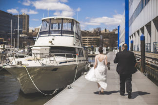 New York Harbor Yacht Cruise Wedding - Lauren Cowart Photography.