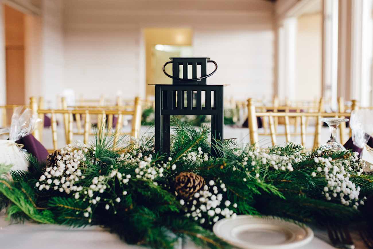 Wonderfully Woodsy Winter Wedding in Purple and Green - Ctg Photography