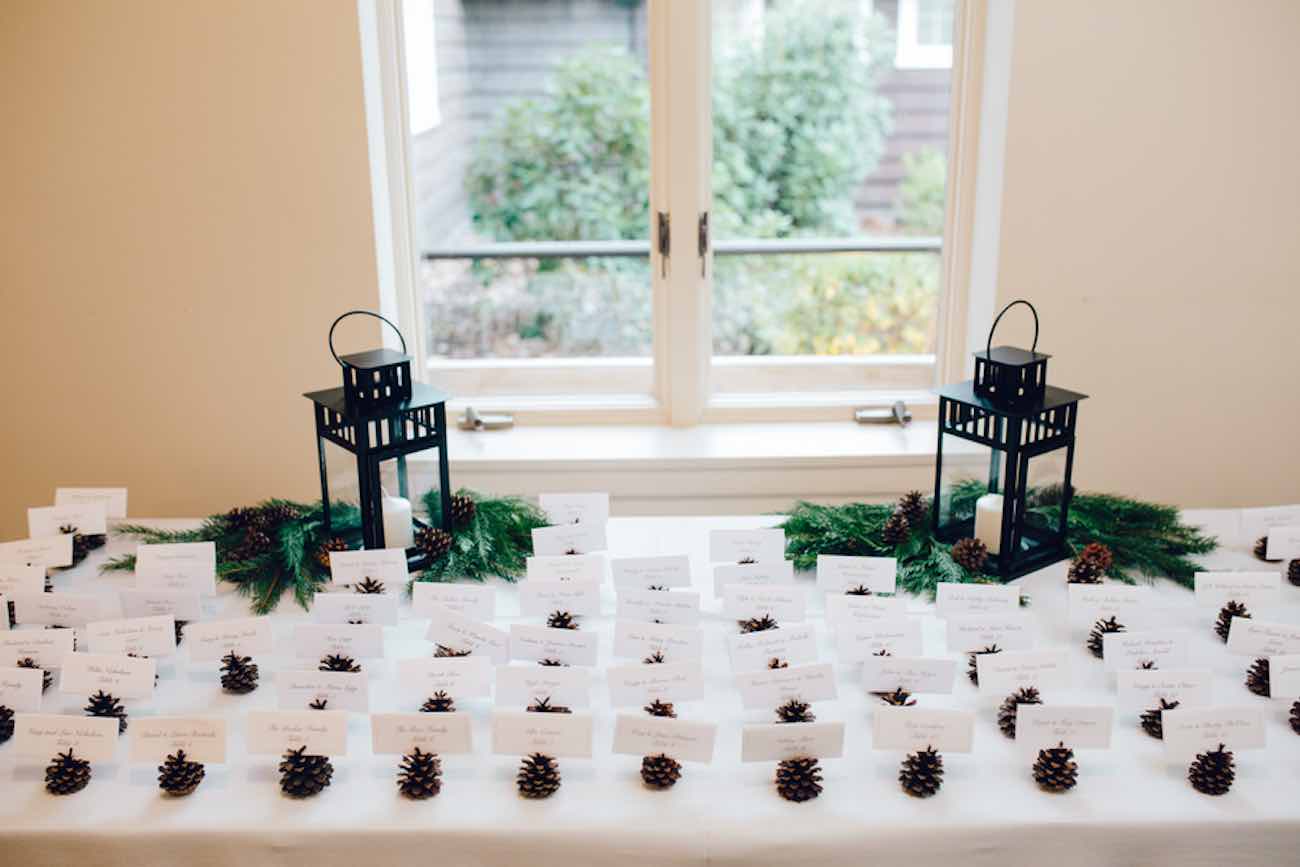 Wonderfully Woodsy Winter Wedding in Purple and Green - Ctg Photography