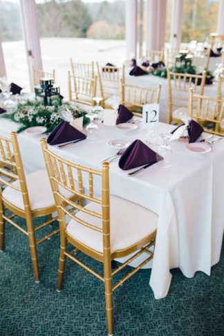 Wonderfully Woodsy Winter Wedding in Purple and Green - Ctg Photography