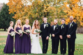 Wonderfully Woodsy Winter Wedding in Purple and Green - Ctg Photography