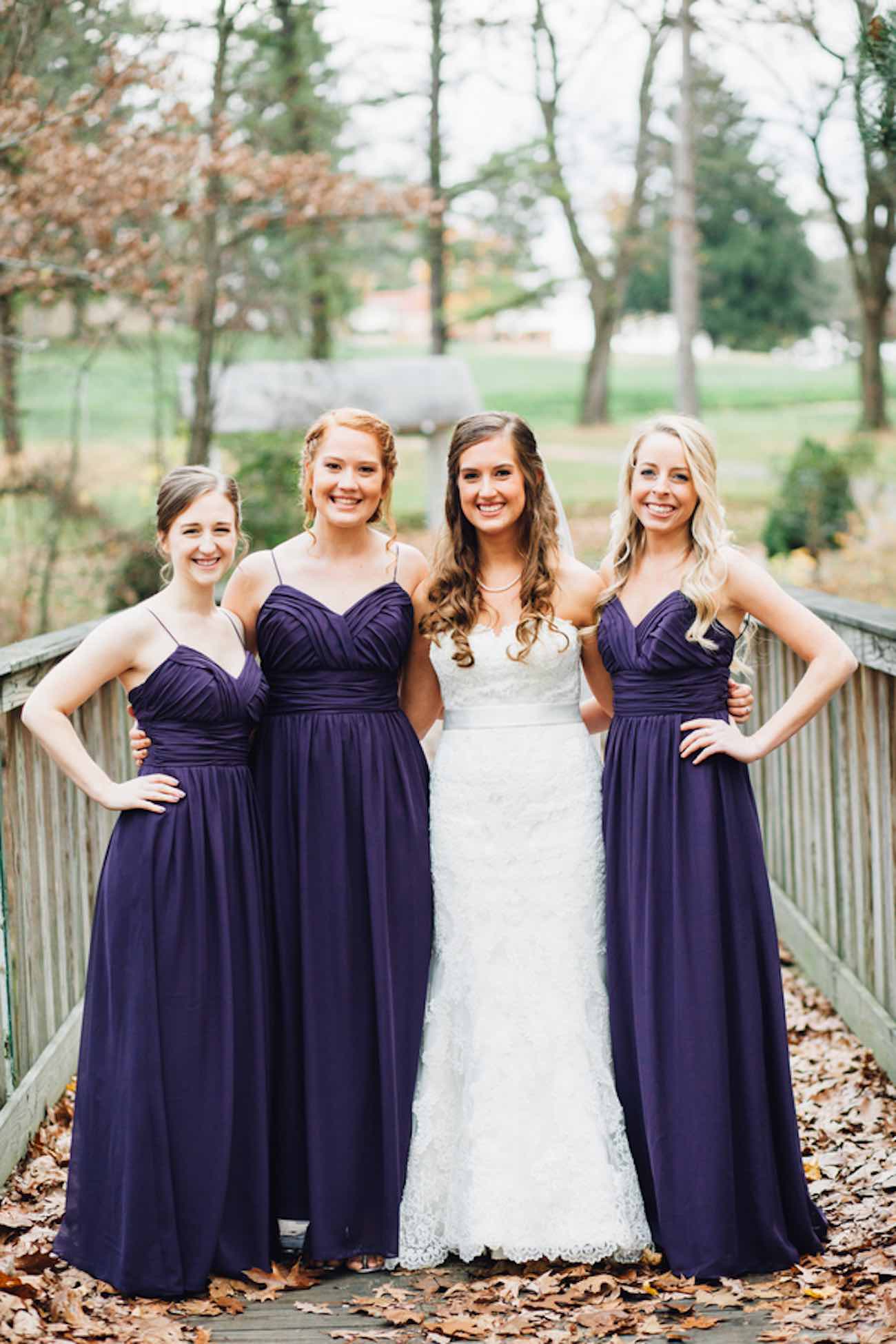 Wonderfully Woodsy Winter Wedding in Purple and Green - Ctg Photography