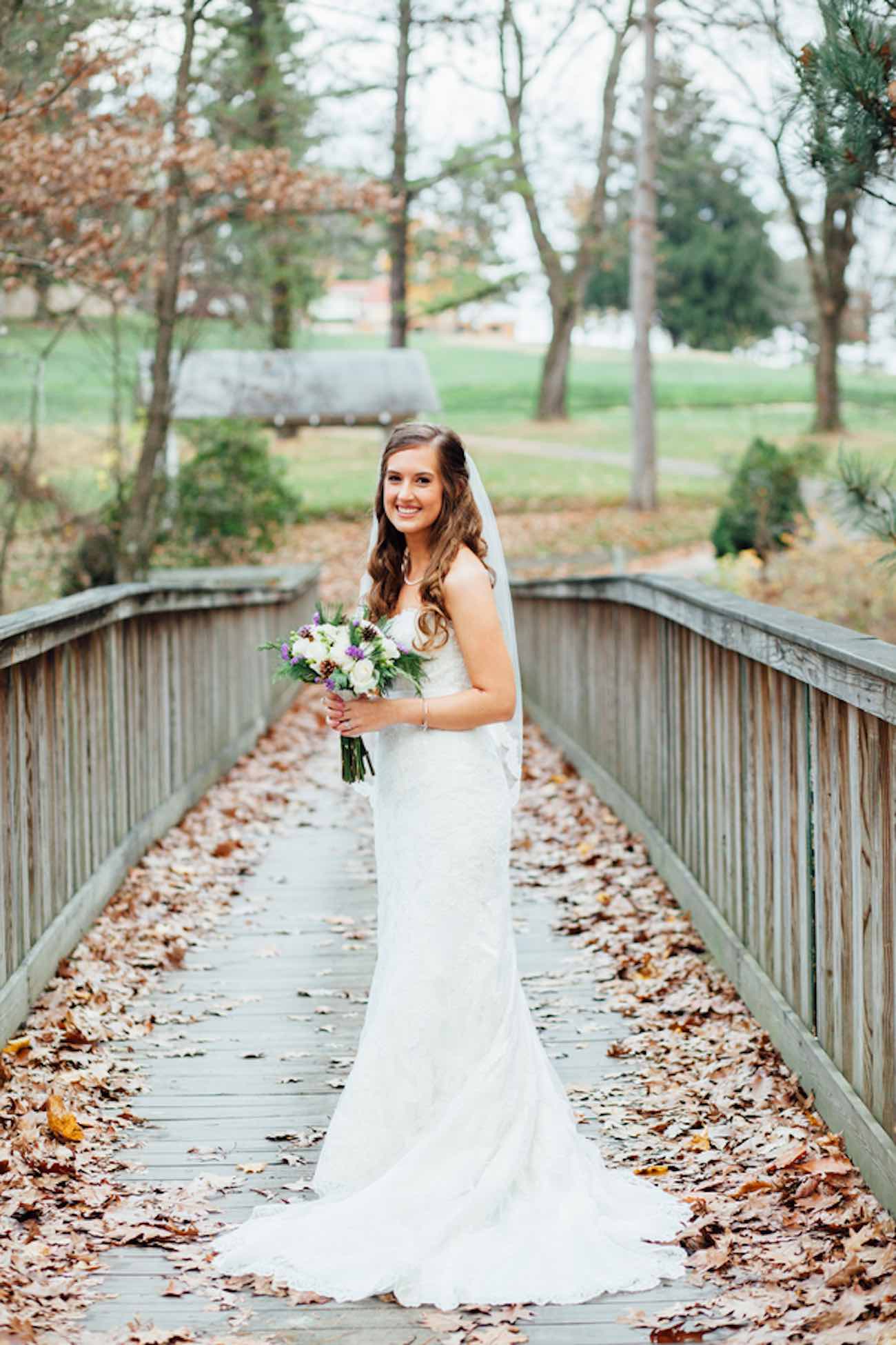 Wonderfully Woodsy Winter Wedding in Purple and Green - Ctg Photography