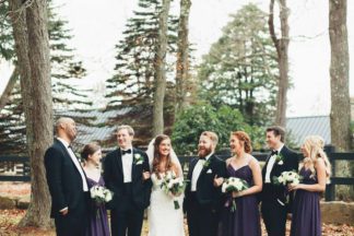 Wonderfully Woodsy Winter Wedding in Purple and Green - Ctg Photography