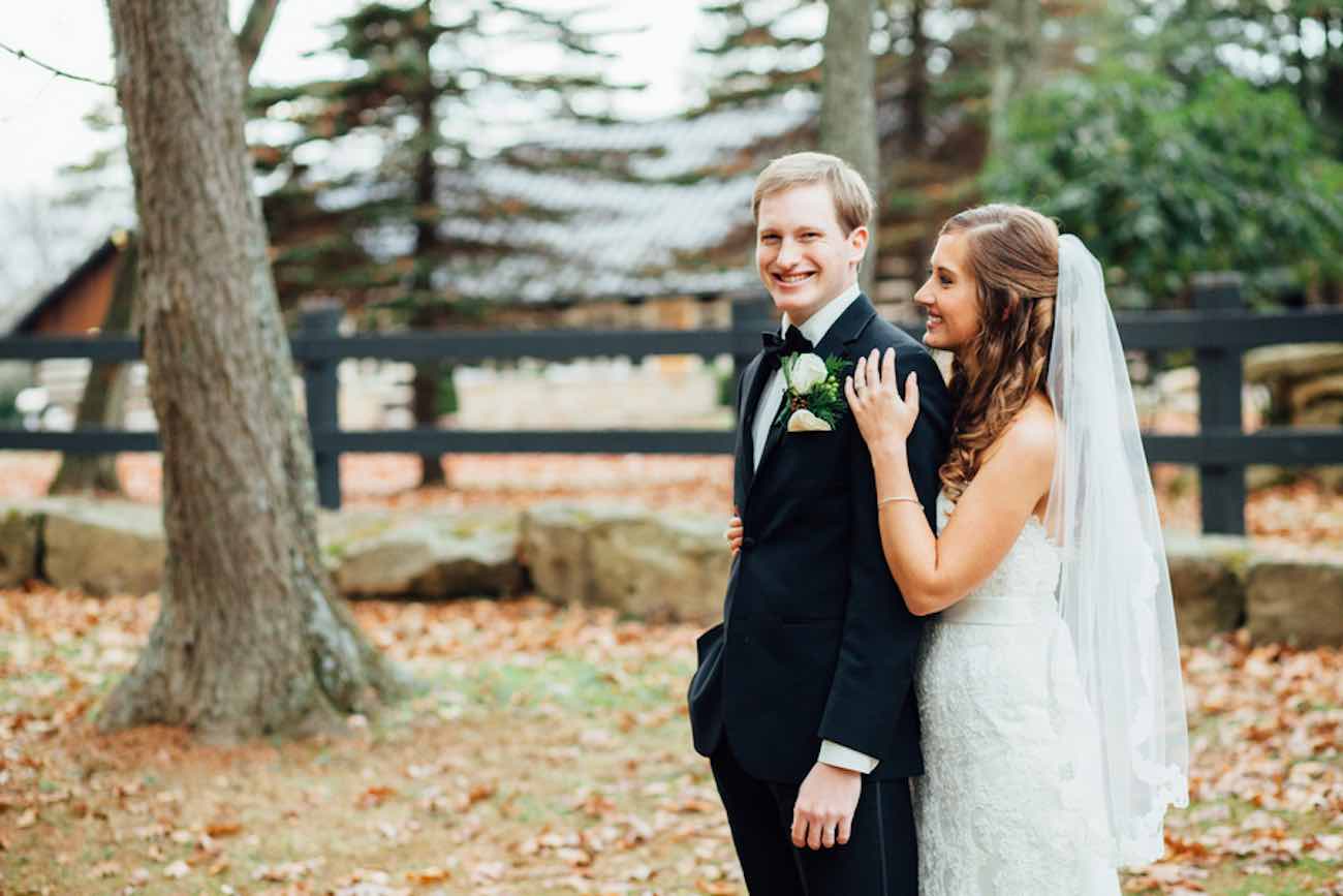 Wonderfully Woodsy Winter Wedding in Purple and Green - Ctg Photography