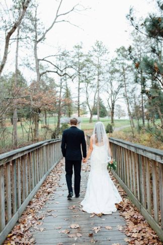 Wonderfully Woodsy Winter Wedding in Purple and Green - Ctg Photography