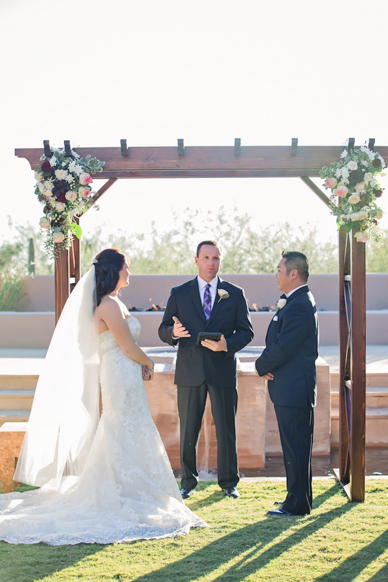 Plum Pink + Gold Arizona Wedding - Jessica Q Photography