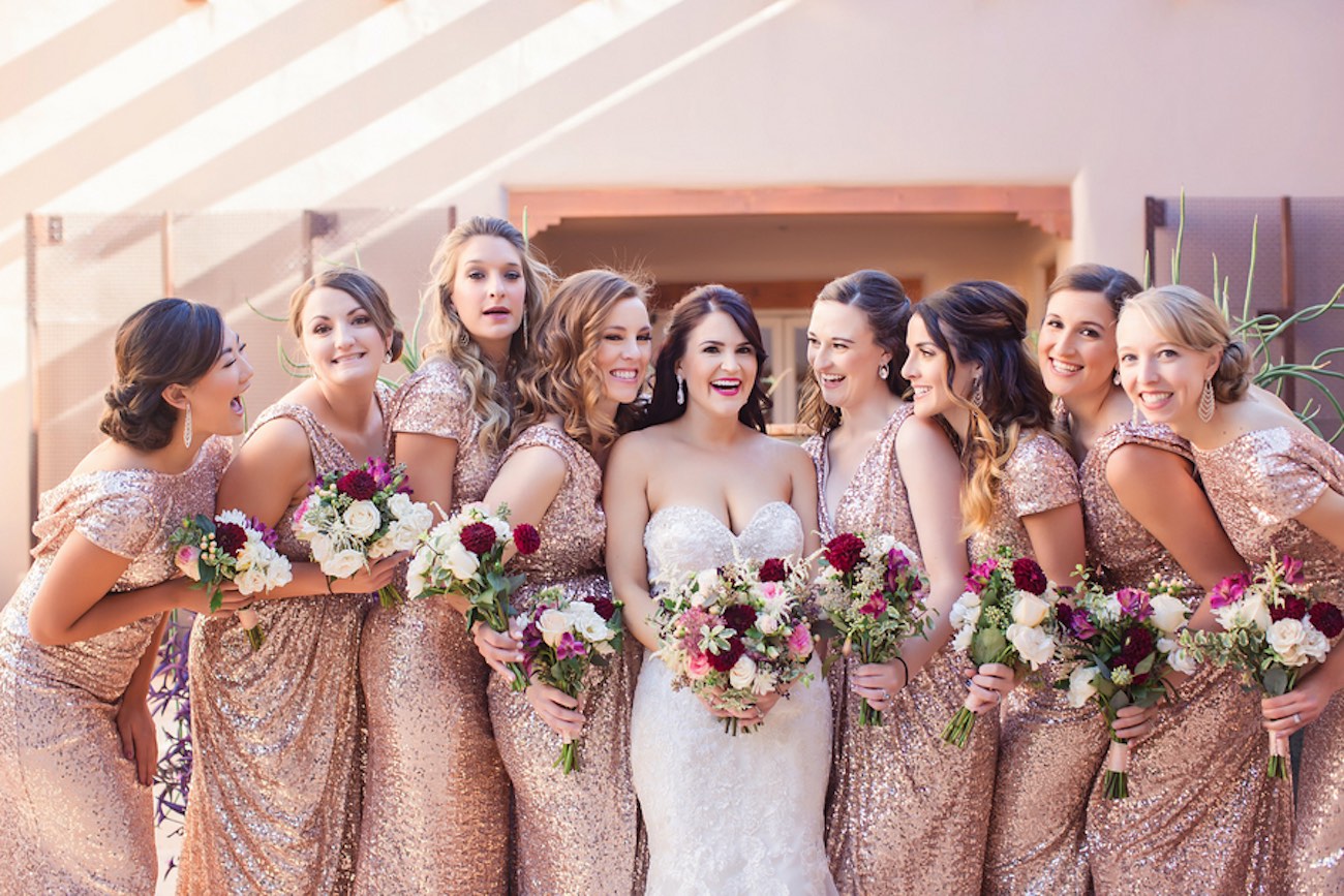 Plum Pink + Gold Arizona Wedding - Jessica Q Photography