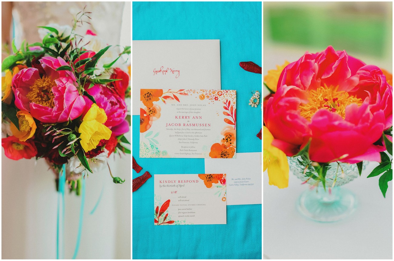 Bright + Colorful Golden Gate Garden Wedding. Pics: Milou + Olin Photography