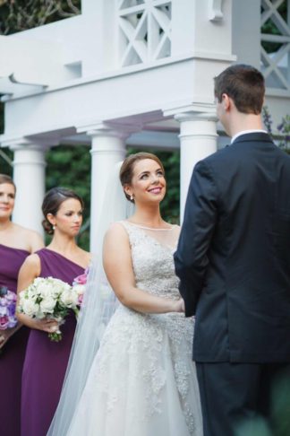 Charming Charleston Wedding at the Historic Aiken House with romantic lavender, purple and gold details. Images: Riverland Studios