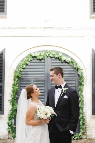 Charming Charleston Wedding at the Historic Aiken House with romantic lavender, purple and gold details. Images: Riverland Studios