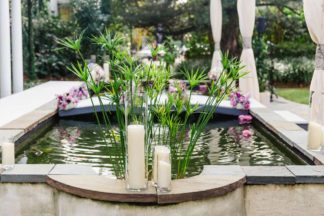 Charming Charleston Wedding at the Historic Aiken House with romantic lavender, purple and gold details. Images: Riverland Studios