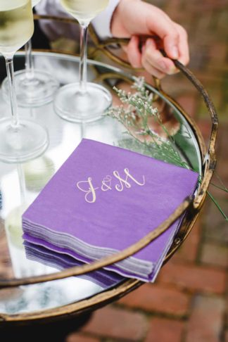 Charming Charleston Wedding at the Historic Aiken House with romantic lavender, purple and gold details. Images: Riverland Studios