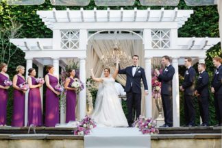 Charming Charleston Wedding at the Historic Aiken House with romantic lavender, purple and gold details. Images: Riverland Studios