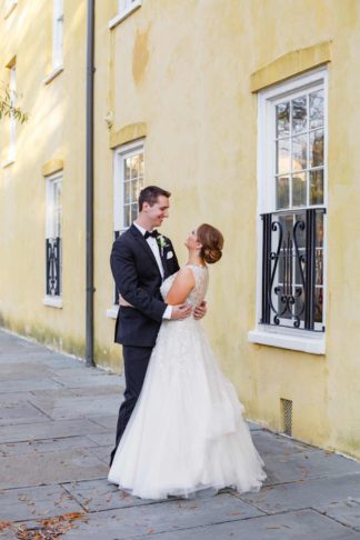 Charming Charleston Wedding at the Historic Aiken House with romantic lavender, purple and gold details. Images: Riverland Studios