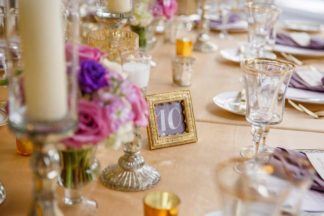 Charming Charleston Wedding at the Historic Aiken House with romantic lavender, purple and gold details. Images: Riverland Studios