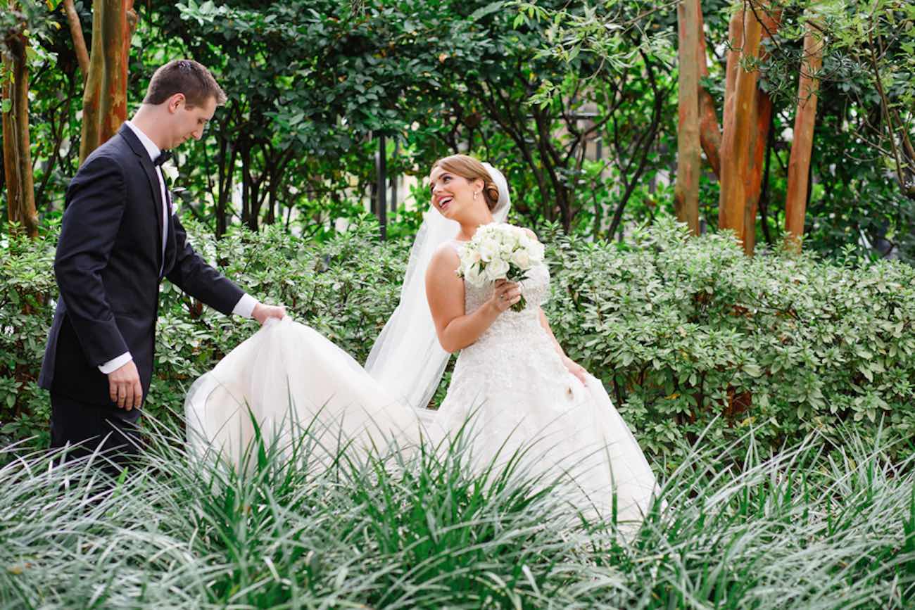 Charming Charleston Wedding at the Historic Aiken House with romantic lavender, purple and gold details. Images: Riverland Studios