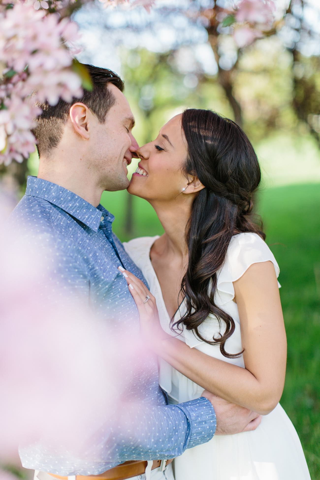 Apple Blossom Engagement Photographs in Ottawa. Photography: Grace & Gold Studio