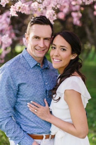 Apple Blossom Engagement Photographs in Ottawa. Photography: Grace & Gold Studio