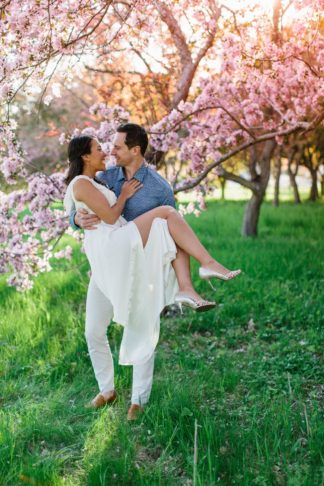 Apple Blossom Engagement Photographs in Ottawa. Photography: Grace & Gold Studio