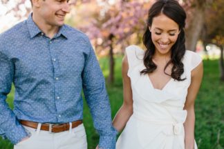 Apple Blossom Engagement Photographs in Ottawa. Photography: Grace & Gold Studio