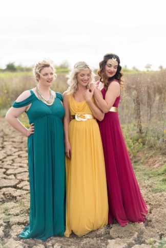 How to mix and match winter + fall bridesmaid dresses 