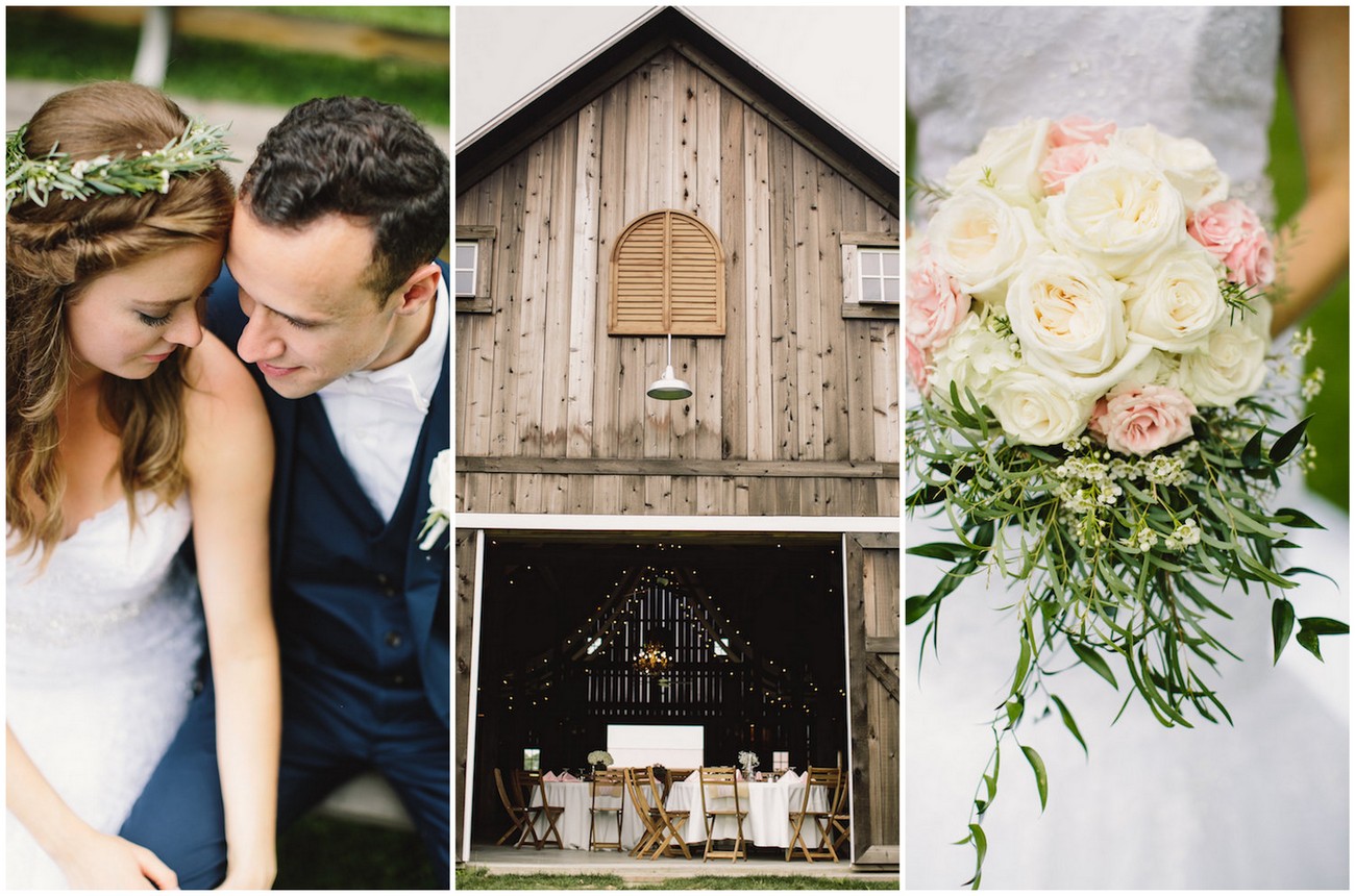 Blush Indiana Barn Wedding