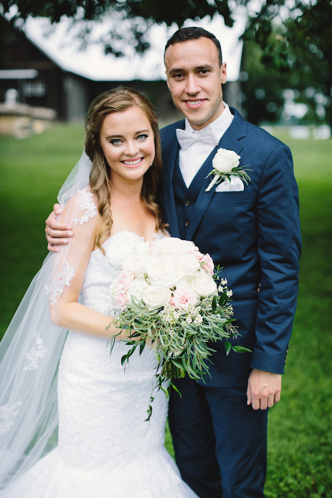 This Romantic Blush Indiana Barn Wedding is