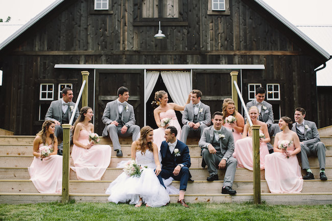 Blush Indiana Barn Wedding