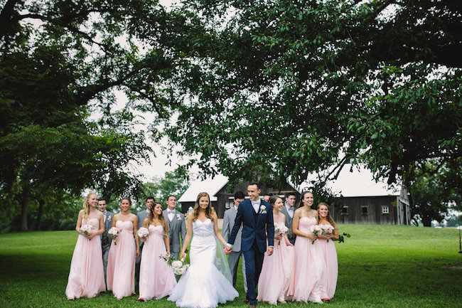 Blush Indiana Barn Wedding