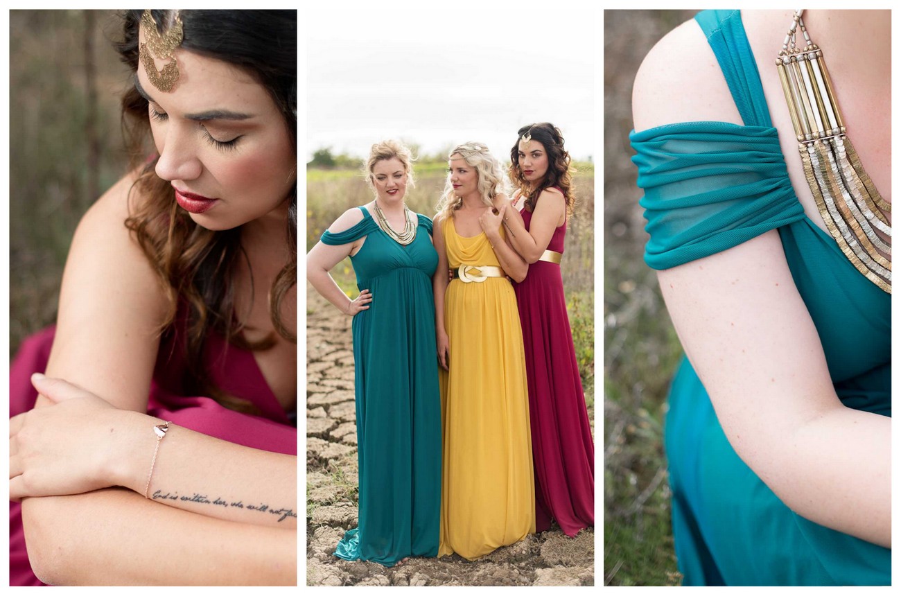 How to mix and match winter + fall bridesmaid dresses 