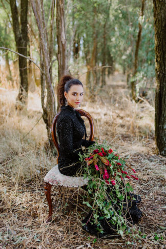 Dramatic black and red forest wedding - Jana Marnewick Photography