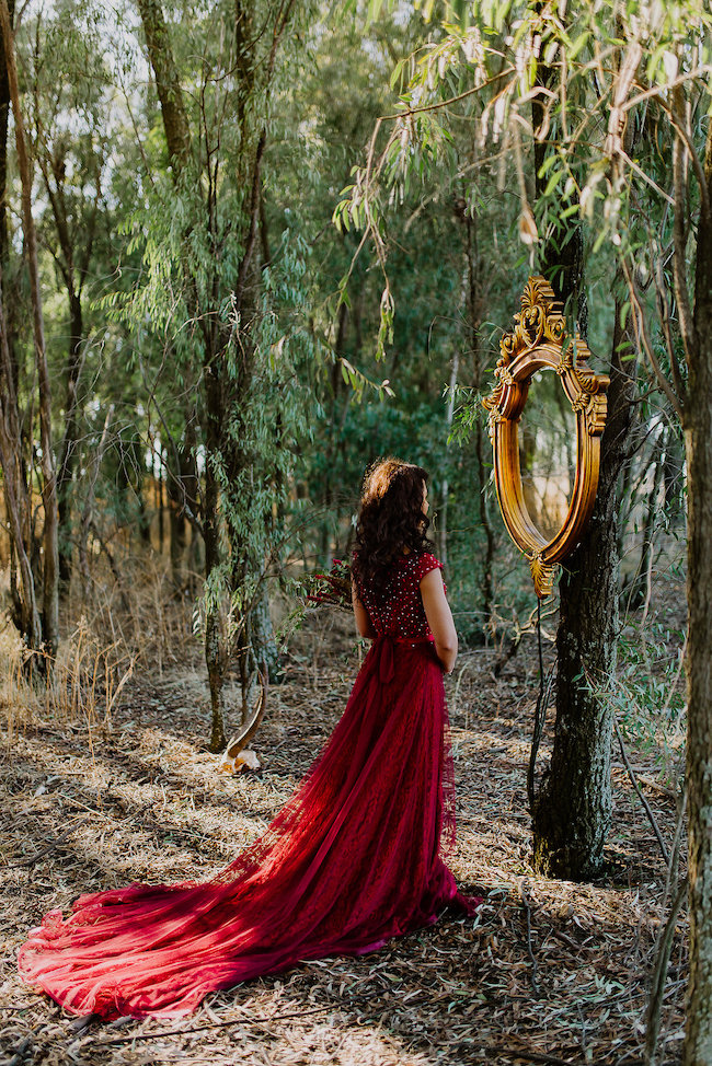 Dramatic black and red forest wedding - Jana Marnewick Photography