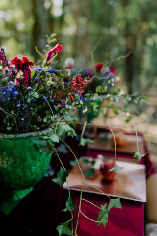 Dramatic black and red forest wedding - Jana Marnewick Photography