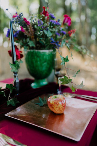 Dramatic black and red forest wedding - Jana Marnewick Photography